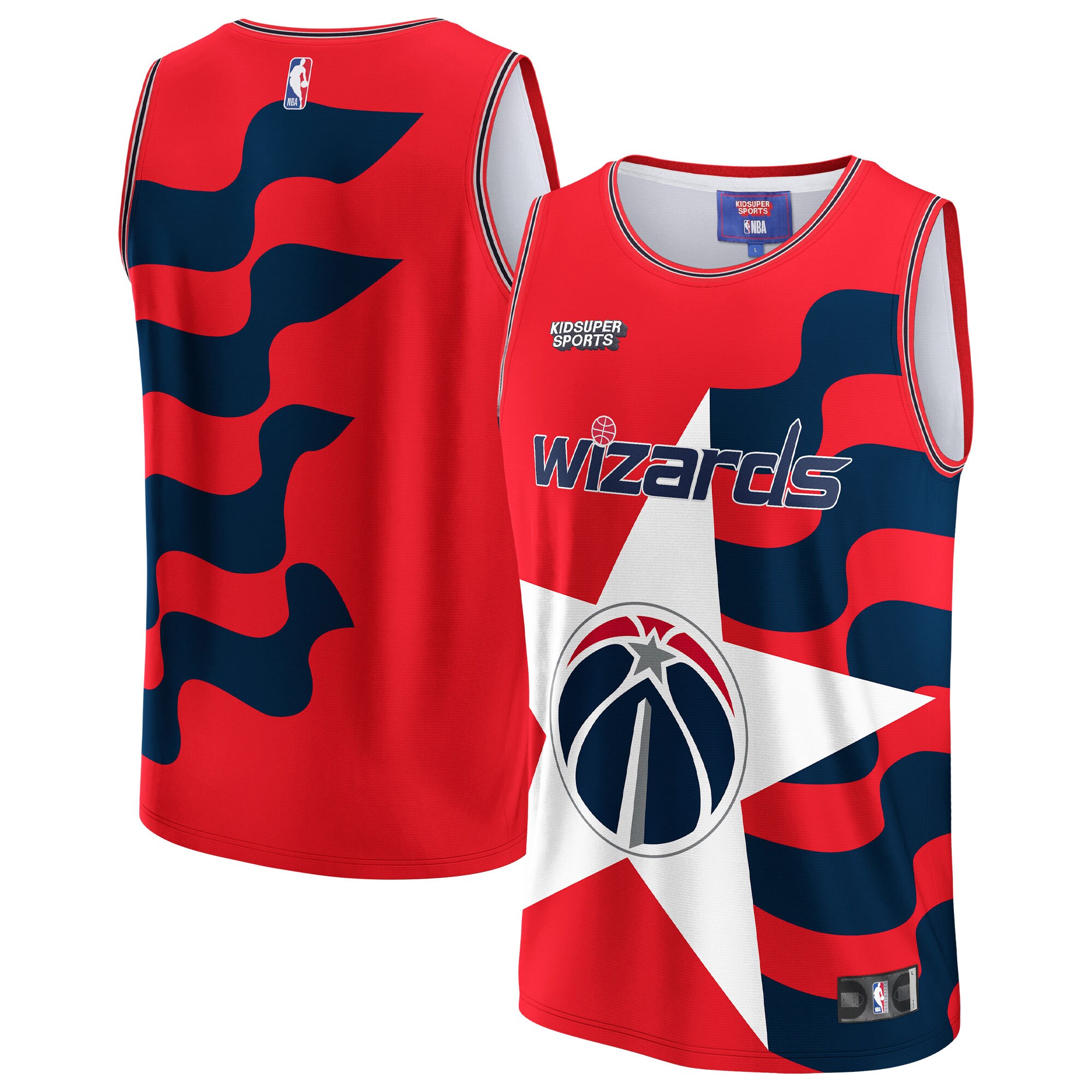 Unisex NBA \u0026 KidSuper Studios by Fanatics Red Washington Wizards Hometown Jersey